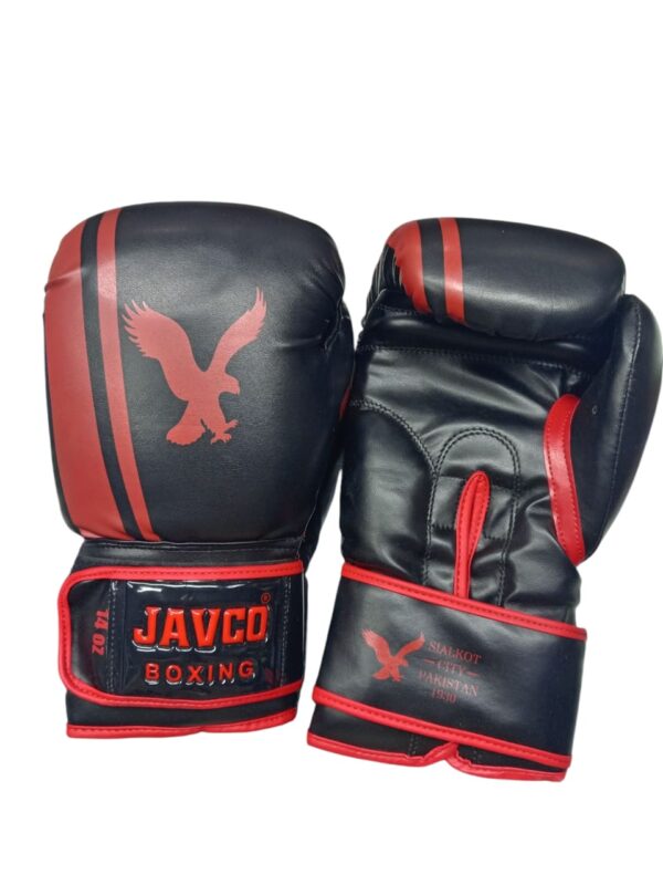 Guantes Eco cuero Javco N/ROJO - Imagen 3