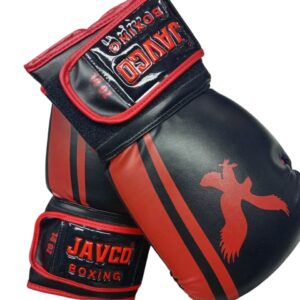 Guantes Eco cuero Javco N/ROJO