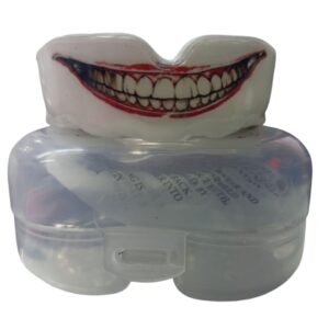 Protector bucal de silicona doble capa blanco con diseño